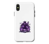 Custodia per iPhone X/XS Re degli Scacchi Fantasia Magia Viola