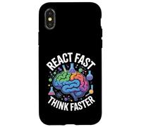 Custodia per iPhone X/XS React Fast Think Più Veloce Science Brain Design