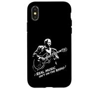 Custodia per iPhone X/XS Real Music Isn't On The Radio - Blues Legend Guitar