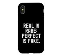 Custodia per iPhone X/XS reale è raro perfetto è falso Saggezza Minimalist Text Design