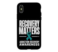 Custodia per iPhone X/XS Recovery Matters Drug Alcol Addiction Awareness Teal