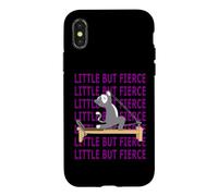 Custodia per iPhone X/XS Reformer Pilates gatto Piccolo ma feroce