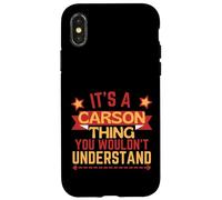 Custodia per iPhone X/XS Regalo divertente con nome Carson per Carson