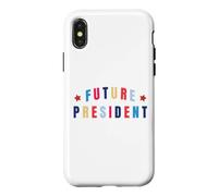 Custodia per iPhone X/XS Regalo per il futuro presidente per ragazzo, ragazza, piccolo capo