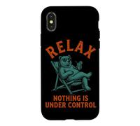 Custodia per iPhone X/XS Relax Niente è sotto controllo Orso Pensatore Umorismo Dicendo