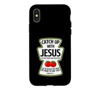 Custodia per iPhone X/XS Resta al passo con Gesù Lattuga Lode e assaporalo Christian