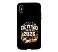 Custodia per iPhone X/XS Retired Class Of 2026 Camicia da classe per insegnanti in