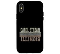 Custodia per iPhone X/XS Retrò Carol Stream Illinois