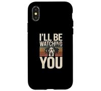 Custodia per iPhone X/XS Retro Funny Dog Citazioni I'll Be Watching You