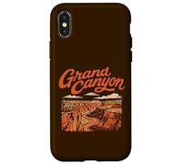 Custodia per iPhone X/XS Retro Grand Canyon National Park Vintage Style 80s