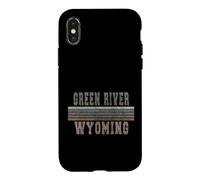 Custodia per iPhone X/XS Retrò Green River Wyoming