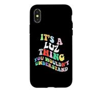 Custodia per iPhone X/XS Retro Groovy è una cosa Luz che non capiresti