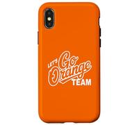 Custodia per iPhone X/XS Retro LET'S GO ORANGE TEAM Varsity War Game Day Spirit Week