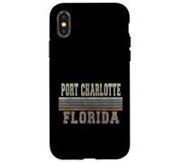 Custodia per iPhone X/XS Retro Port Charlotte Florida