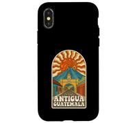 Custodia per iPhone X/XS Retro Psychedelic Antigua Guatemala Travel Poster