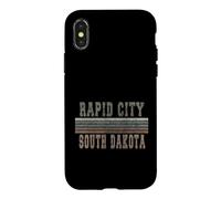 Custodia per iPhone X/XS Retro Rapid City Dakota del Sud
