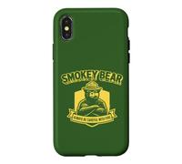 Custodia per iPhone X/XS Retro Smokey Bear Shield Always Be Careful With Fire