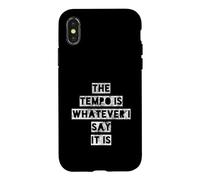 Custodia per iPhone X/XS Retro The Tempo Is Whatever I Say Drummer Art
