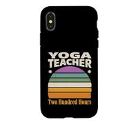 Custodia per iPhone X/XS Retrò Yoga Insegnante Duecento Ore Tramonto
