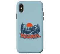 Custodia per iPhone X/XS Retro Yosemite National Park Vintage Style Classic