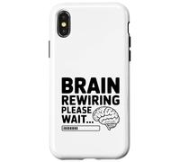 Custodia per iPhone X/XS Ricablaggio del cervello Attendere prego Mindfulness Humor