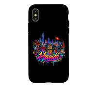 Custodia per iPhone X/XS Ricordo dell'orizzonte della città di Hanoi - Graffiti