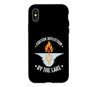 Custodia per iPhone X/XS Riflessi sul caminetto vicino al lago