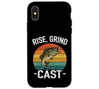 Custodia per iPhone X/XS RISE GRIND CAST Amante della pesca Fish Whisperer Avventure Lago