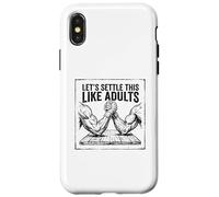 Custodia per iPhone X/XS Risolviamolo come un divertente braccio di ferro da adulti