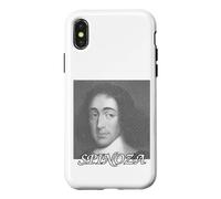 Custodia per iPhone X/XS Ritratto di Baruch Spinoza formato da linee