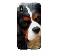 Custodia per iPhone X/XS Ritratto Di Un Re Carlo Cavalier Spaniel