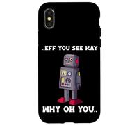 Custodia per iPhone X/XS Robot divertente Malfunzionamento Tech Nerd Science Robotics
