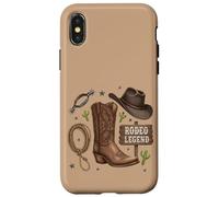 Custodia per iPhone X/XS Rodeo Legend - Cappello da cowboy stile western, stile country life