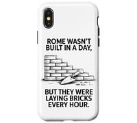 Custodia per iPhone X/XS Roma Non È Stata Costruita In Un Giorno, Ma I Mattoni