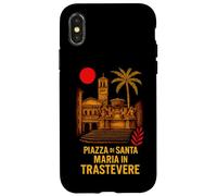 Custodia per iPhone X/XS Roma Piazza di Santa Maria in Trastevere Quartieri Romani