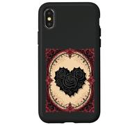 Custodia per iPhone X/XS Rose Nere Barocche E Gotiche