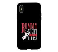 Custodia per iPhone X/XS Rummy Night prepararsi a perdere divertenti giochi di carte un giocatore di ramino