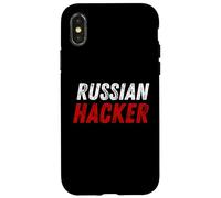 Custodia per iPhone X/XS Russo Hacker Cybersecurity Humor Code Breaker Russia Coder
