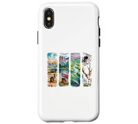 Custodia per iPhone X/XS Rustico Montagna Fiume Pesca Camping Art