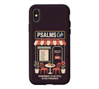 Custodia per iPhone X/XS Salmi cristiani Caffè Fede Caffè Scrittura Preghiera