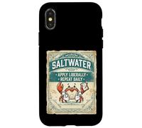 Custodia per iPhone X/XS Saltwater Doctor Crab Ocean Vintage Design