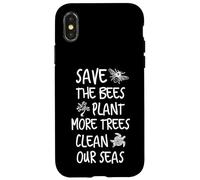 Custodia per iPhone X/XS Salva le api Pianta Più alberi Pulisci il nostro ambiente marino