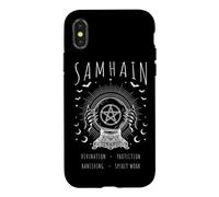 Custodia per iPhone X/XS Samhain Wicca Wiccan Fine della stagione del raccolto metà più scura