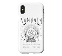 Custodia per iPhone X/XS Samhain Wicca Wiccan Fine Della Stagione Del Raccolto Più Scuro Mezzo Pagano