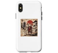 Custodia per iPhone X/XS Samurai Axolotl Japanese Vintage Funny Gifts Graphic Art