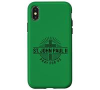 Custodia per iPhone X/XS San Giovanni Paolo II Prega per noi Santa Devozione Cattolica