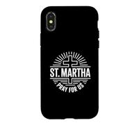 Custodia per iPhone X/XS Santa Marta Patrona Dell'ospitalità Devozione Cattolica