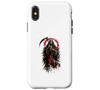 Custodia per iPhone X/XS Santa Muerte Holy Ink Wash Skeleton Art