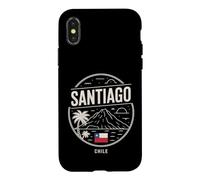 Custodia per iPhone X/XS Santiago Cile Vulcano Palma Tramonto Design
