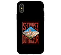 Custodia per iPhone X/XS santo, tropez, costiero, città, orizzonte, costa, da, azur, francia